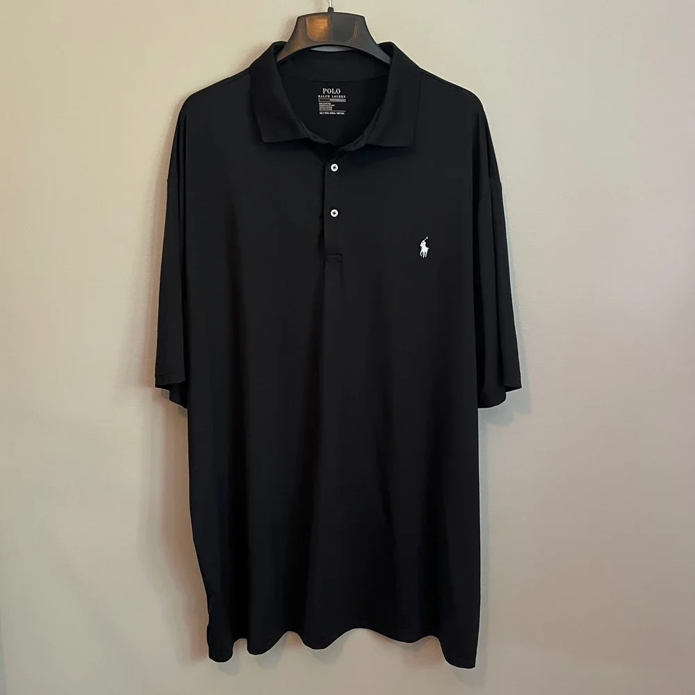 Polo Ralph Lauren Mens 2XLT Navy Blue Short Sleeve Pique Polo Shirt Red Pony NWT